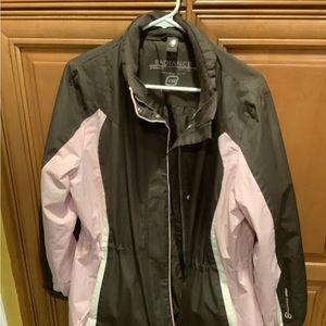 BROWN AND PINK WINTER COAT